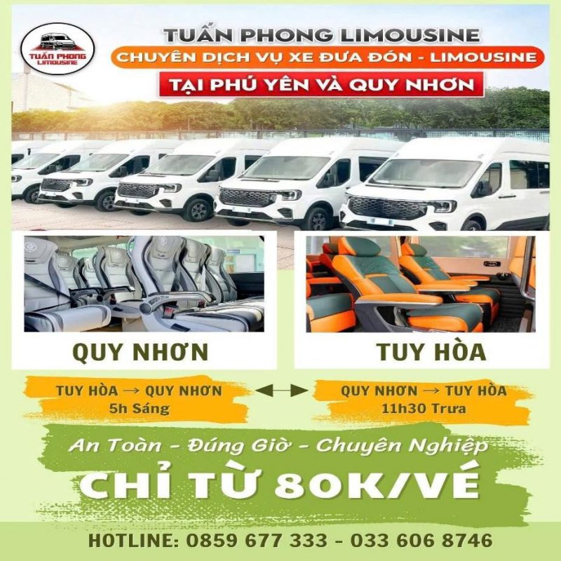 NHÀ XE TUẤN PHONG – TUY HÒA ⇄ QUY NHƠN